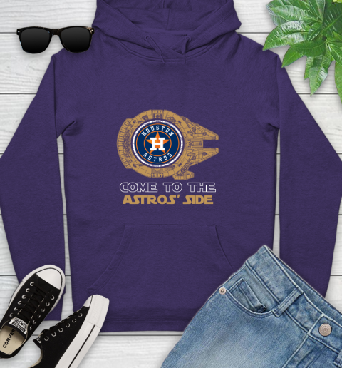 MLB Come To The Houston Astros Side Star Wars Baseball Sports Youth Hoodie 5