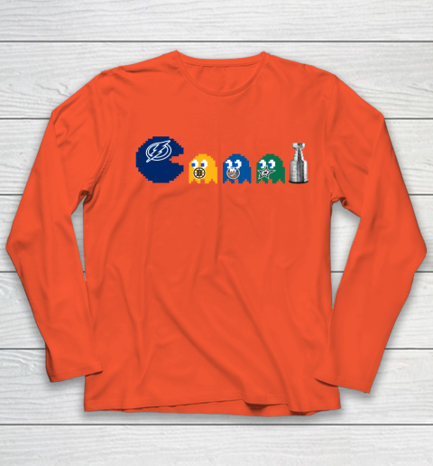 Tampa Bay Lightning x Pacman Create History For Stanley Cup Youth Long Sleeve 4