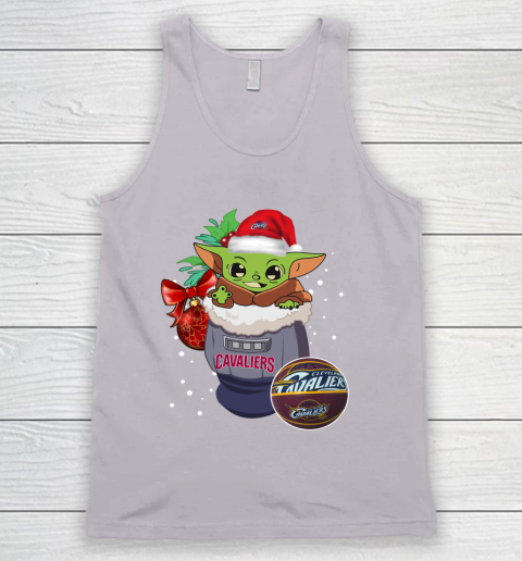 Cleveland Cavaliers Christmas Baby Yoda Star Wars Funny Happy NBA Tank Top 4