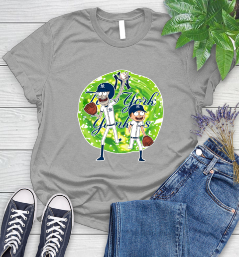 MLB New York Yankees Rick And Morty Baseball Sports Women's T-Shirt 10