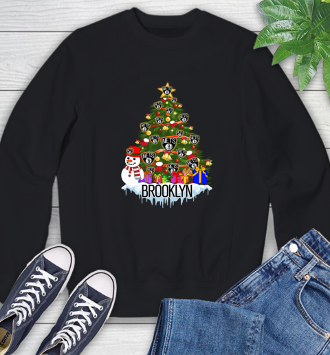 Brooklyn Nets Merry Christmas NBA Basketball Sports Sweatshirt 2