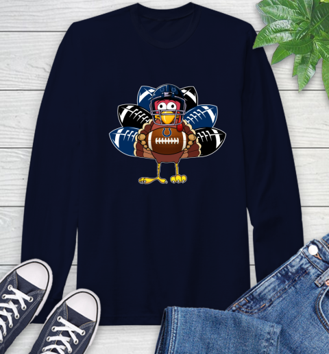 Indianapolis Colts Turkey Thanksgiving Day Long Sleeve T-Shirt 4