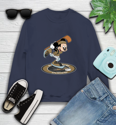 NHL Hockey Anaheim Ducks Cheerful Mickey Disney Shirt Sweatshirt 3