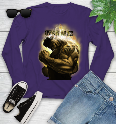 Utah Jazz NBA Basketball Hulk Marvel Avengers Sports Youth Long Sleeve 4