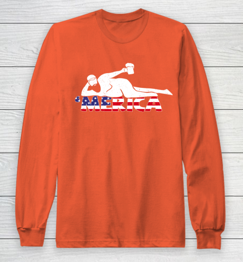 Beer Lover Funny Shirt Mens 4th Of July Merica Fat Party Funny Drinking Adult Joke Long Sleeve T-Shirt 3
