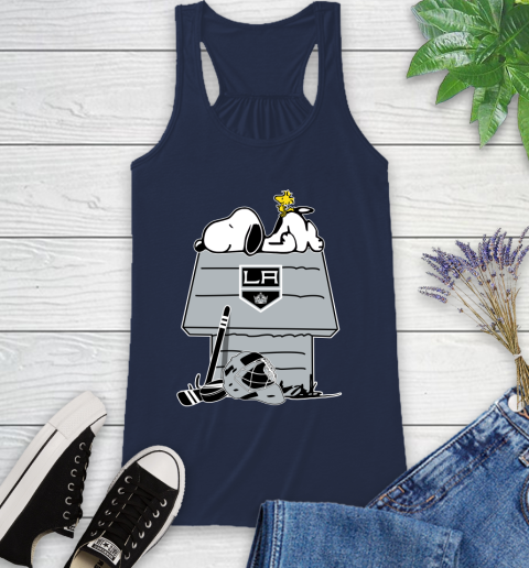 Los Angeles Kings NHL Hockey Snoopy Woodstock The Peanuts Movie Racerback Tank 10