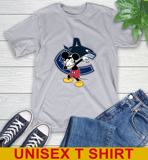 Vancouver Canucks NHL Hockey Dabbing Mickey Disney Sports T-Shirt 6
