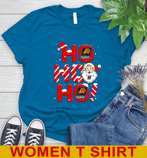 Phoenix Suns NBA Basketball Ho Ho Ho Santa Claus Merry Christmas Shirt Women's T-Shirt 8