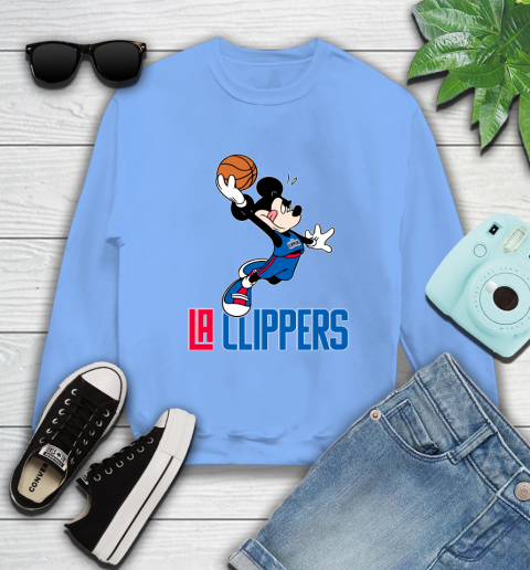 NBA Basketball LA Clippers Cheerful Mickey Mouse Shirt Sweatshirt 11