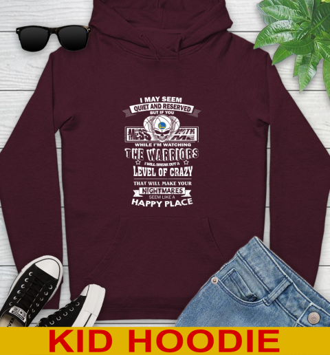 Golden State Warriors NBA Basketball If You Mess With Me While I'm Watching My Team Youth Hoodie - Image 8