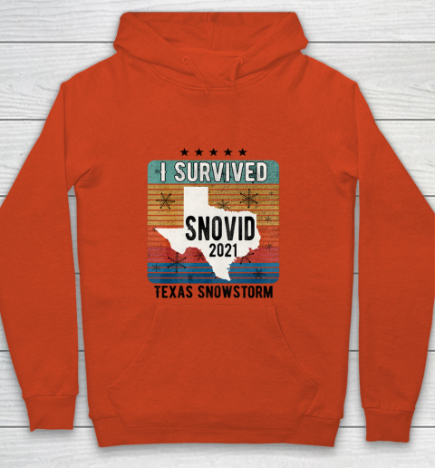 I Survived Snovid 2021 Texas Snow Snowstorm Texas Strong Youth Hoodie Tee For Sports