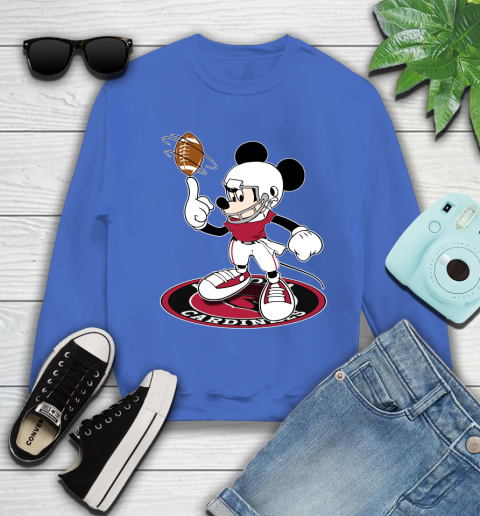 NFL Football Arizona Cardinals Cheerful Mickey Disney Shirt fish pond Youth Sweatshirt 7