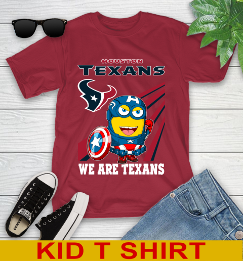 NFL Football Houston Texans Captain America Marvel Avengers Minion Shirt Youth T-Shirt 12