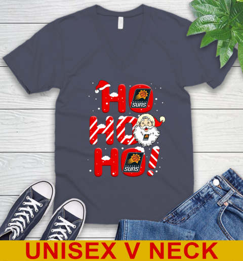 Phoenix Suns NBA Basketball Ho Ho Ho Santa Claus Merry Christmas Shirt V-Neck T-Shirt 7