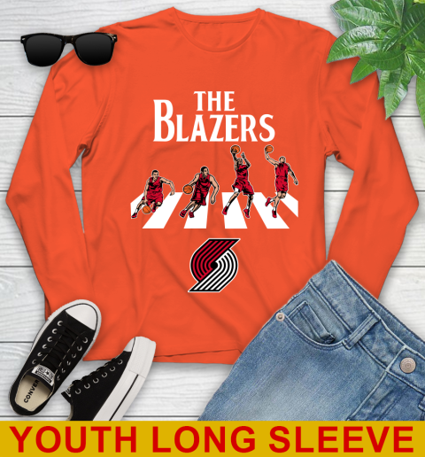 NBA Basketball Portland Trail Blazers The Beatles Rock Band Shirt Youth Long Sleeve 3