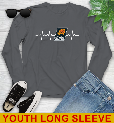 Phoenix Suns NBA Basketball Heart Beat Shirt Youth Long Sleeve 9