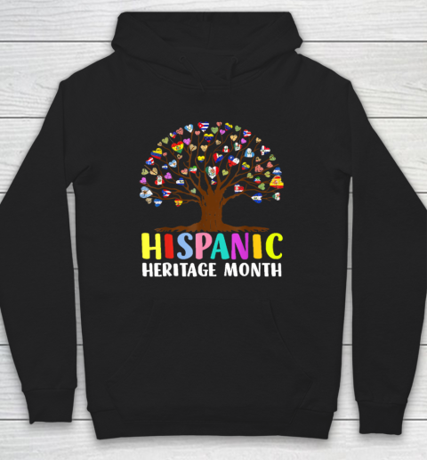 National Hispanic Heritage Month Hand Flag Tree Roots Latino Hoodie
