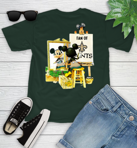 NFL Football New Orleans Saints Mickey Drawing Shirt 97