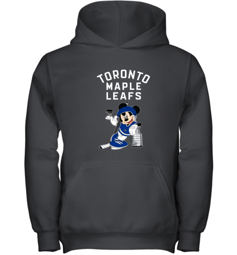 Mickey Toronto Maple Leafs With The Stanley Cup Hockey NHL Youth Hoodie