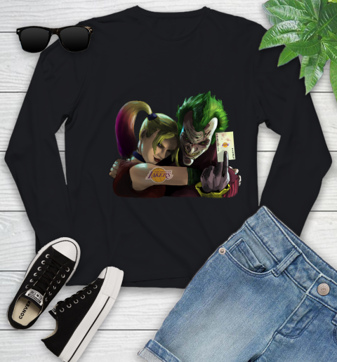 Los Angeles Lakers NBA Basketball Joker Harley Quinn Suicide Squad Youth Long Sleeve 2