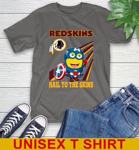 NFL Football Washington Redskins Captain America Marvel Avengers Minion Hail To The Skín Shirt T-Shirt 10