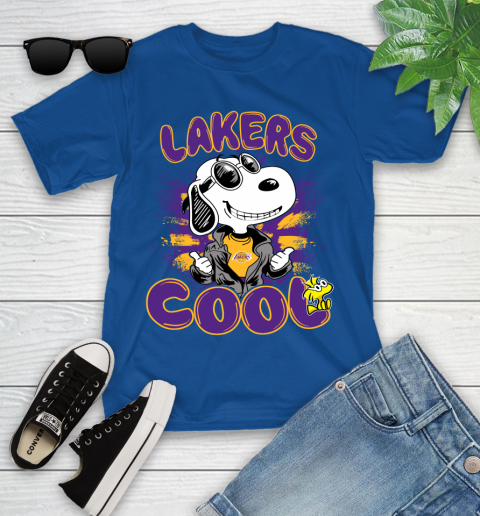 NBA Basketball Los Angeles Lakers Cool Snoopy Shirt Youth T-Shirt 10