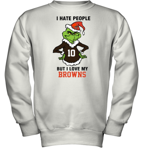I Hate People But I Love My Browns Cleveland Browns NFL Teams Youth Sweatshirt
