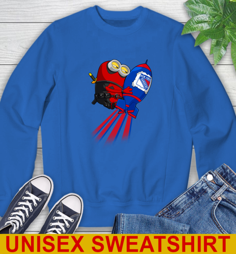 NHL Hockey New York Rangers Deadpool Minion Marvel Shirt Sweatshirt 11