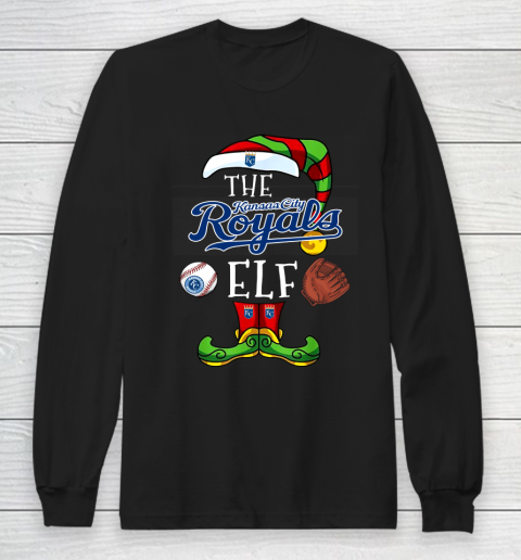Kansas City Royals Christmas ELF Funny MLB Long Sleeve T-Shirt