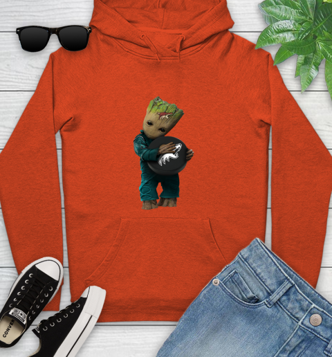 NHL Groot Guardians Of The Galaxy Hockey Sports Arizona Coyotes Youth Hoodie 5