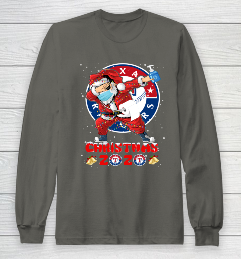 Texas Rangers Funny Santa Claus Dabbing Christmas 2020 MLB Long Sleeve T-Shirt 5