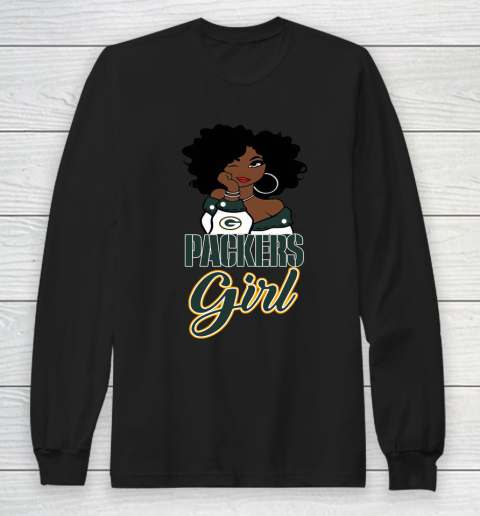Green Bay Packers Girl NFL Long Sleeve T-Shirt