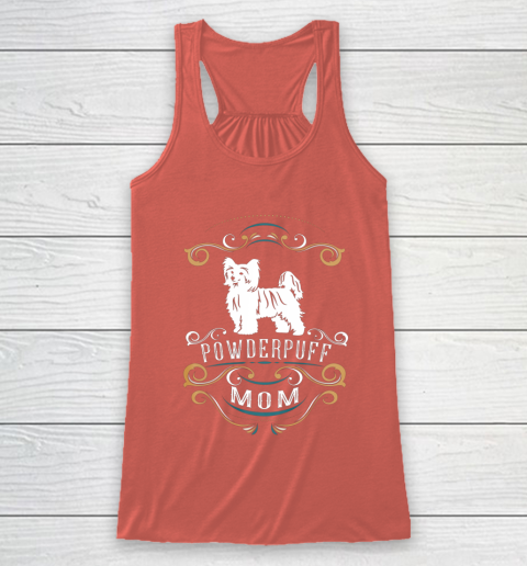 Dog Mom Shirt Powderpuff Mom Chinese Crested Dog Racerback Tank 3