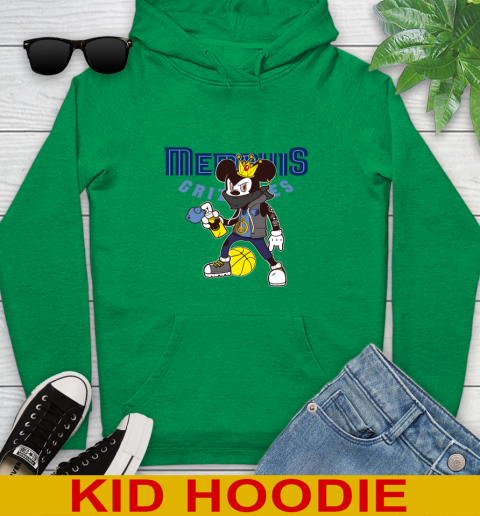 Memphis Grizzlies NBA Basketball Mickey Peace Sign Sports Youth Hoodie 8