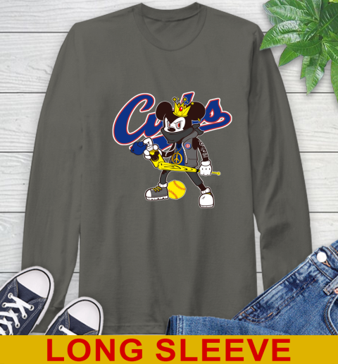 Chicago Cubs MLB Baseball Mickey Peace Sign Sports Long Sleeve T-Shirt 8
