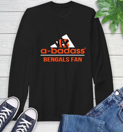 Cincinnati Bengals NFL Football A Badass Adidas Adoring Fan Sports Long Sleeve T-Shirt