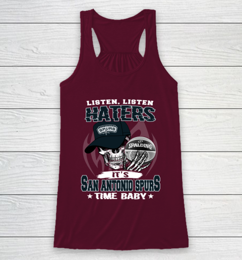Listen Haters It is SPURS Time Baby NBA Racerback Tank 2