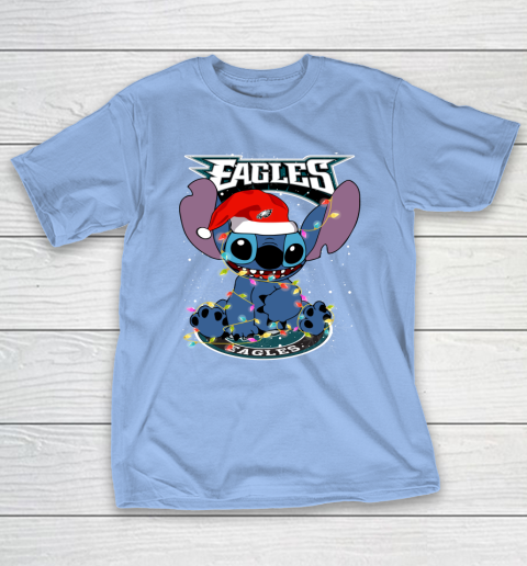 Philadelphia Eagles NFL Football noel stitch Christmas T-Shirt 8