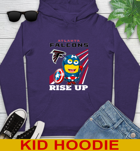 NFL Football Atlanta Falcons Captain America Marvel Avengers Minion Shirt Youth Hoodie 5