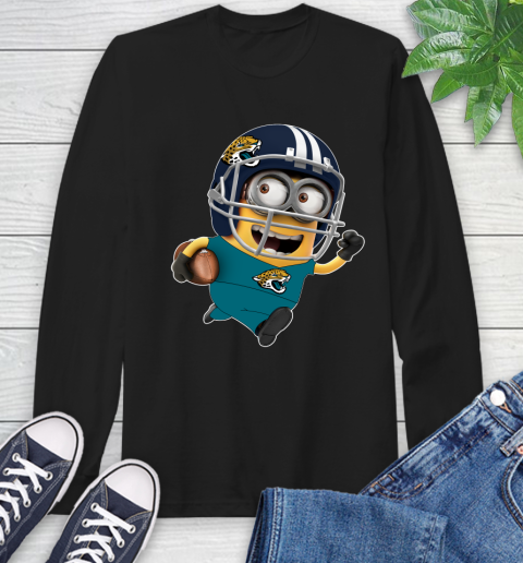 NFL Jacksonville Jaguars Minions Disney Football Sports Long Sleeve T-Shirt 2