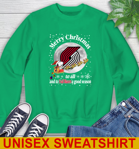Portland Trail Blazers Merry Christmas To All And To Trail Blazers A Good Season NBA Basketball Sports Sweatshirt 8