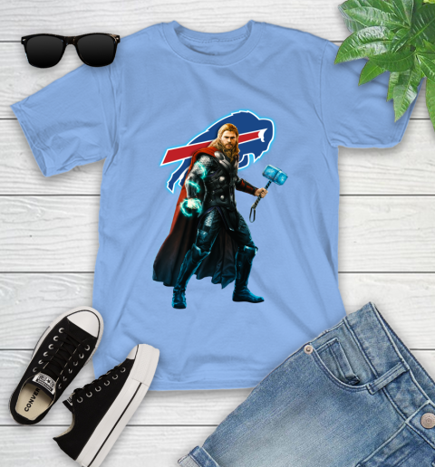 NFL Thor Avengers Endgame Football Buffalo Bills Youth T-Shirt 11