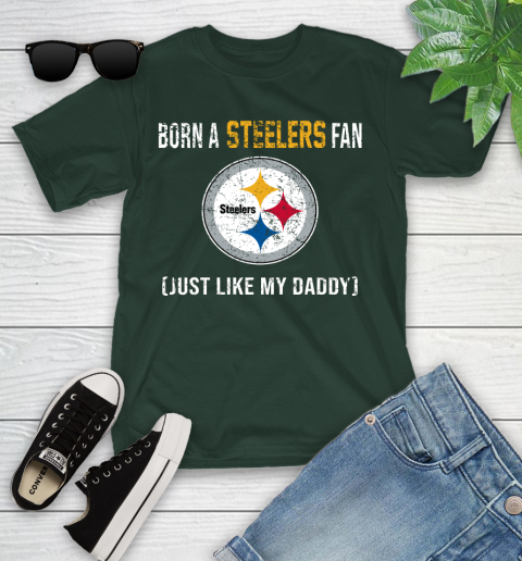 NFL Pittsburgh Steelers Football Loyal Fan Just Like My Daddy Shirt Youth T-Shirt 4