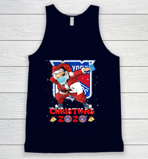 New York Rangers Funny Santa Claus Dabbing Christmas 2020 NHL Tank Top 2
