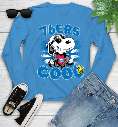 NBA Basketball Philadelphia 76ers Cool Snoopy Shirt Youth Long Sleeve 7