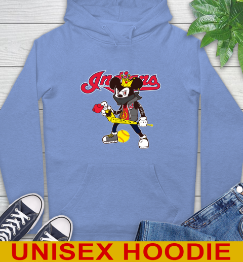 Cleveland Indians MLB Baseball Mickey Peace Sign Sports Hoodie 11
