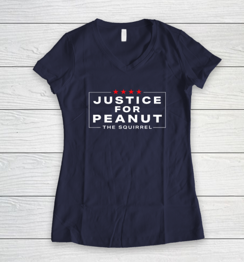 Justice For Peanut The Squirrel Tee  Peanut Squirrel Women's V-Neck T-Shirt 7