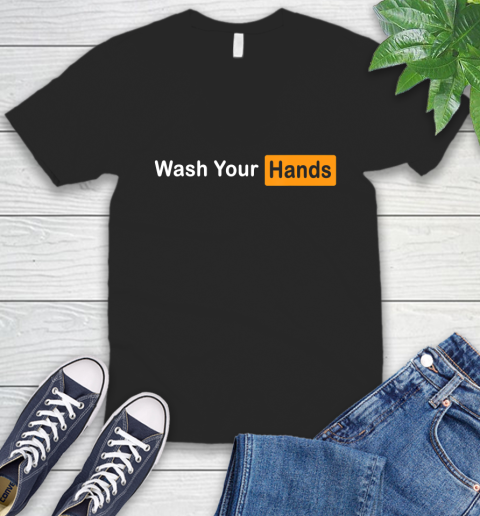 Nurse Shirt Wash Your Hands Clothing Wash Hands T Shirt V-Neck T-Shirt