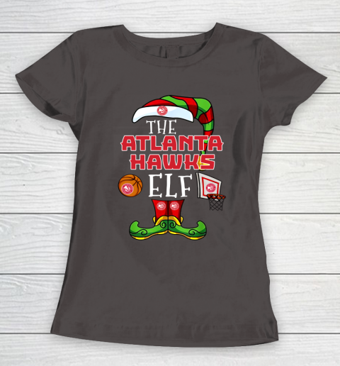 Atlanta Hawks Christmas ELF Funny NBA Women's T-Shirt 7