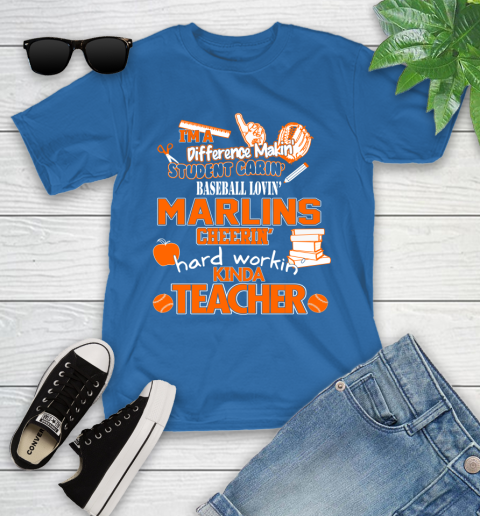 Milwaukee Brewers MLB I'm A Difference Making Student Caring Baseball Loving Kinda Teacher (2) Youth T-Shirt 12